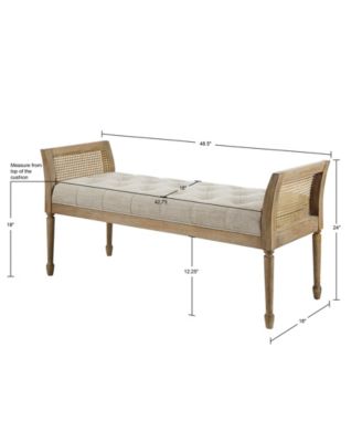 Isla 48.5" Wide Tufted Upholstered Accent Bench