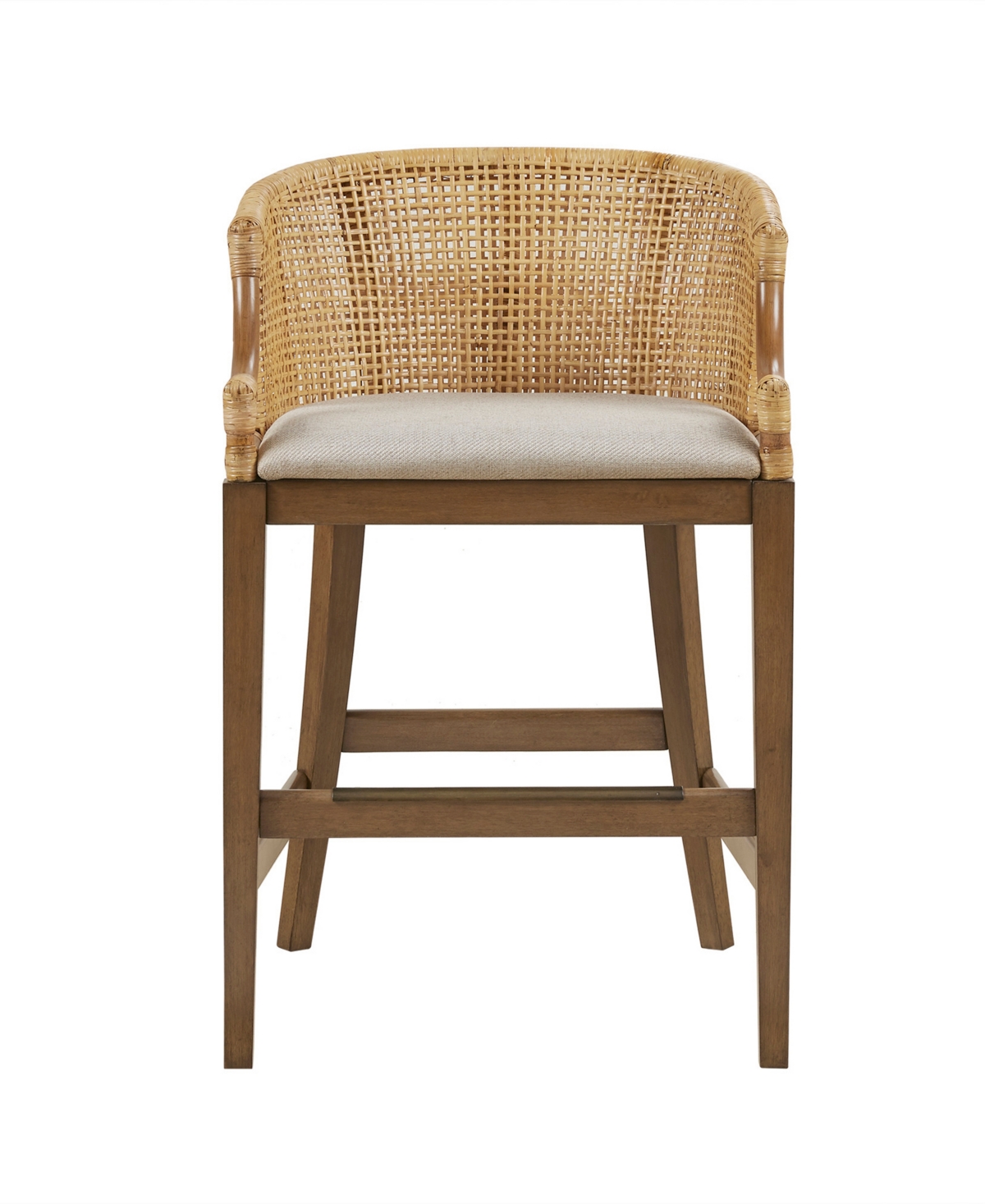 Martha Stewart Collection Playa 25" High Handcrafted Rattan Counter Stool In Natural
