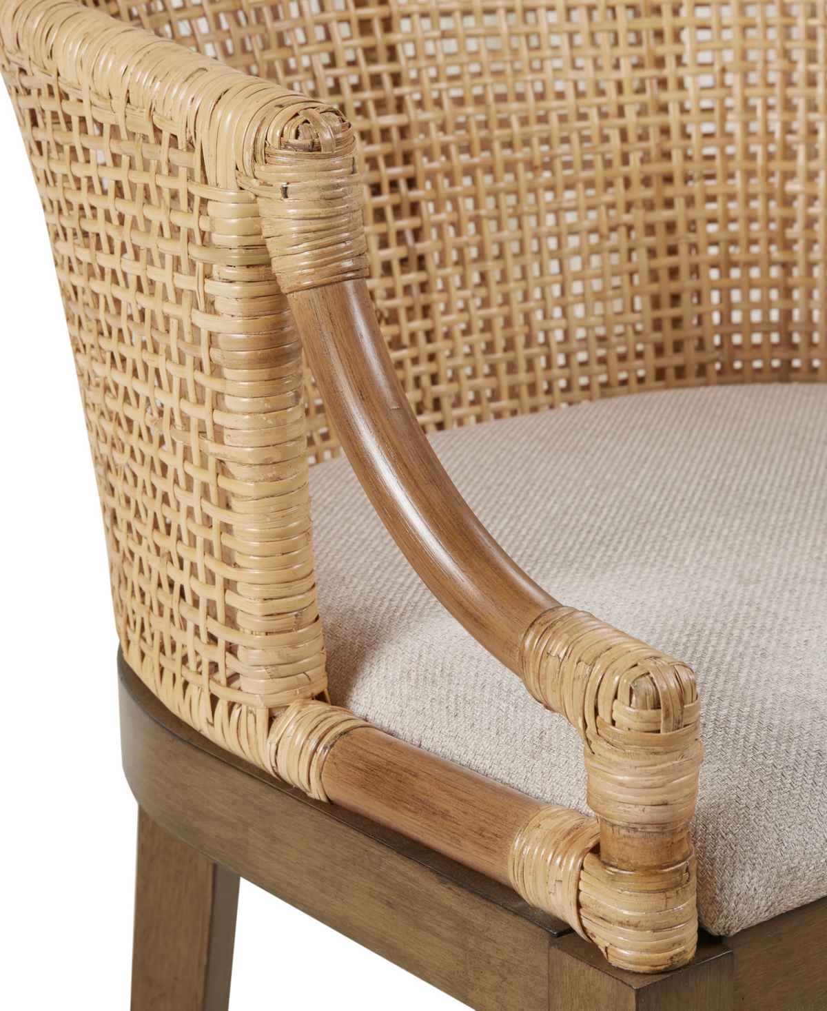 Martha Stewart Collection Playa 25" High Handcrafted Rattan Counter Stool In Natural