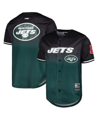 Pro Standard Men's Black, Green New York Jets Ombre Mesh Button-Up ...