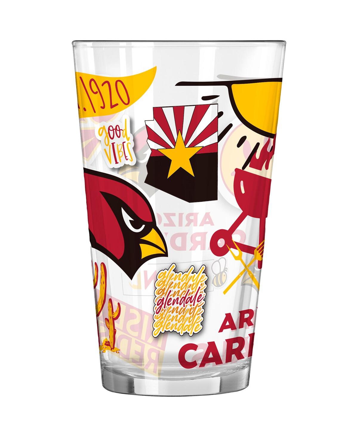 Logo Brands Arizona Cardinals 16 oz Native Pint Glass In Multi