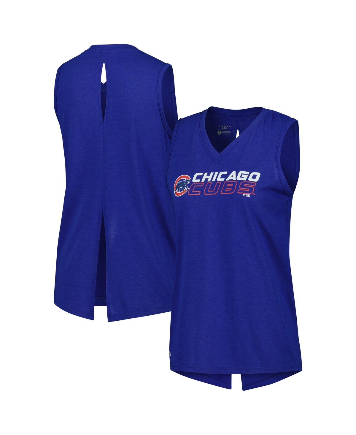 Shop Levelwear Women's  Royal Chicago Cubs Paisley Chase V-neck Tank Top