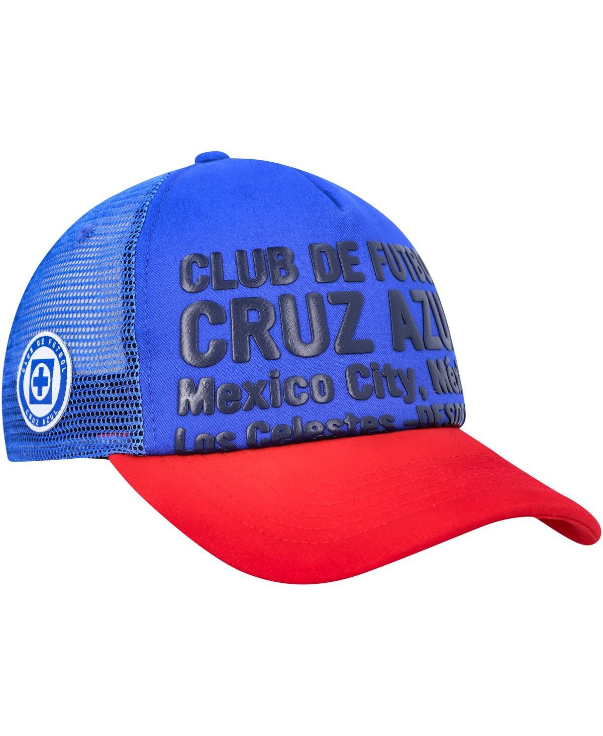 Shop Fan Ink Men's Blue Cruz Azul Club Gold Adjustable Hat