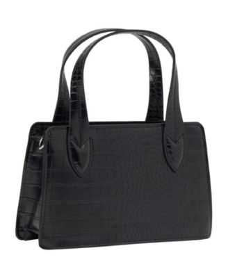 August Croc-effect Faux Leather Crossbody Bag