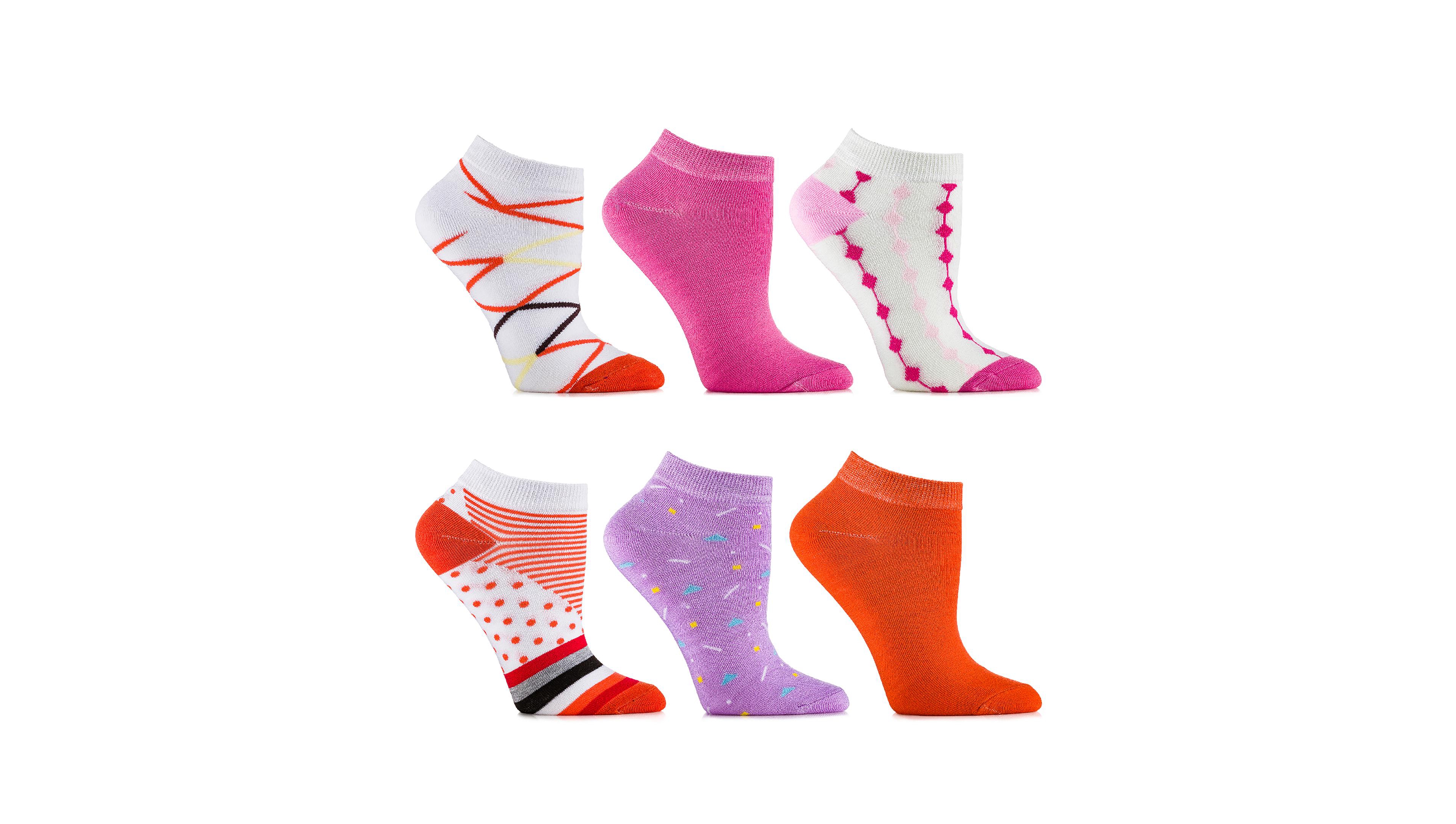 Women's Watermelon Blond Ankle Socks 6 Pack