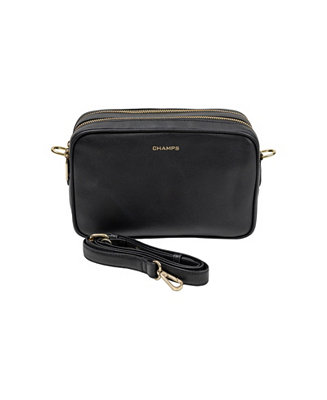 CHAMPS Ladies Leather Double-Zip Shoulder Bag from the Gala Collection ...