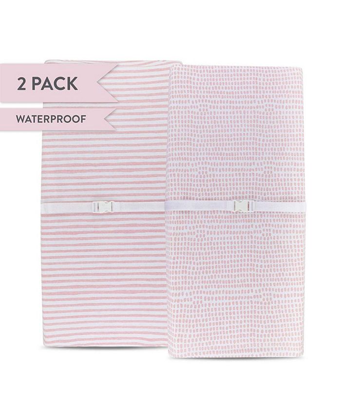 Ely's & Co. Waterproof Changing Pad Cover Set Cradle Sheet Set 100