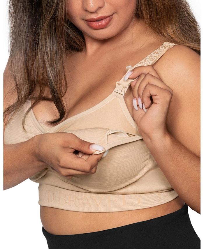 Kindred Bravely Sublime Hands Free Pumping Bra  Patented All-in-One Pumping  & Nursing Bra with EasyClip (Beige, Medium) : : Clothing, Shoes &  Accessories