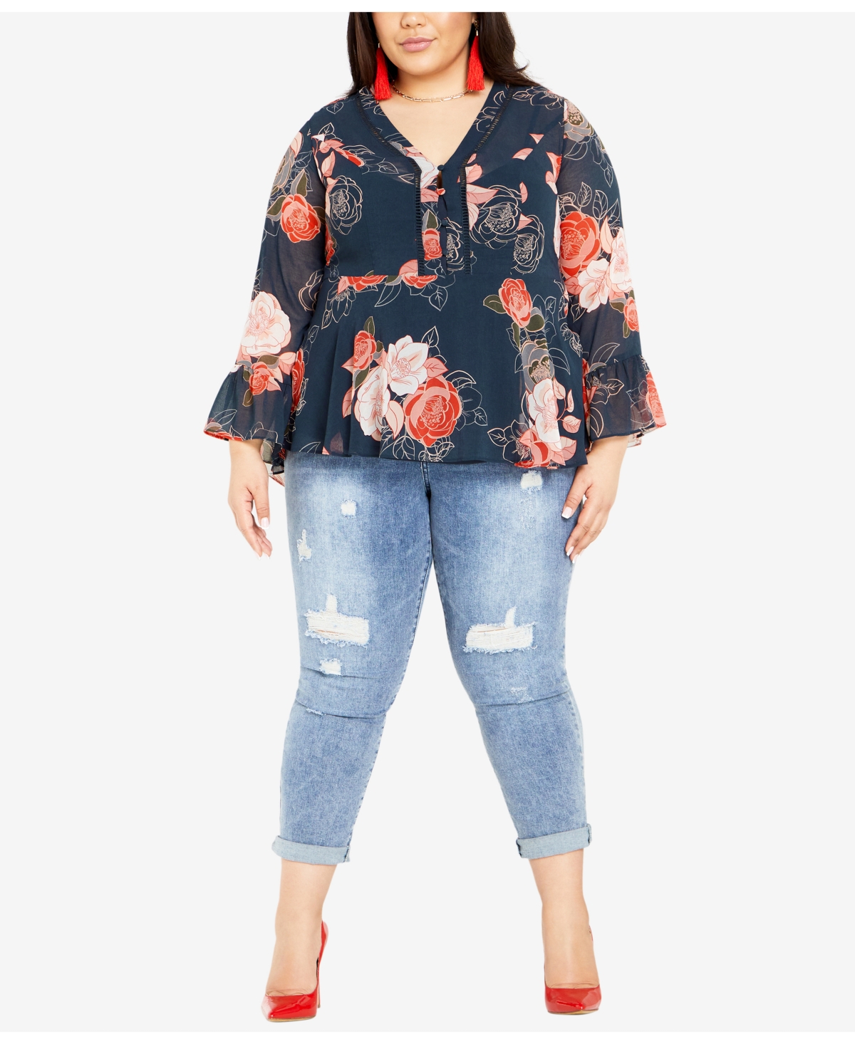 City Chic Women's Mya Wrap Top