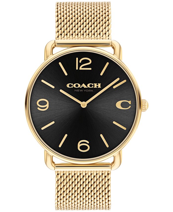 Unisex Elliot Gold Tone Stainless Steel Mesh Bracelet Watch 41mm