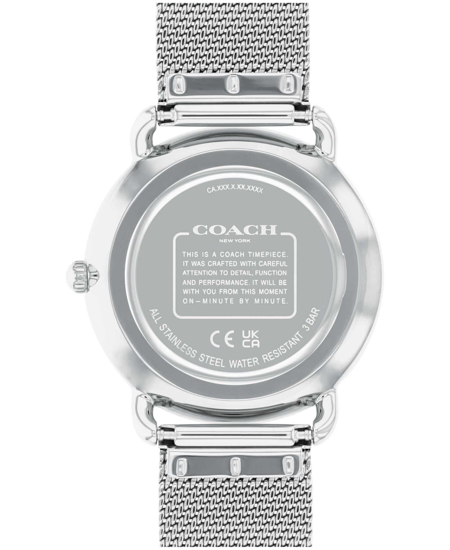 Женские часы COACH Elliot Silver Stainless Steel Mesh Bracelet Watch 36mm — фото 3