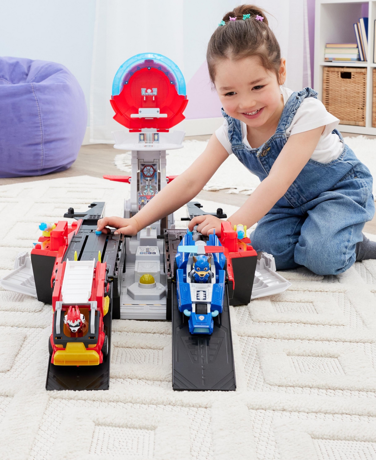 Shop Paw Patrol - The Mighty Movie, Aircraft Carrier Hq, With Chase Action Figure And Mighty Pups Cruiser, Kids Toys In Multicolor