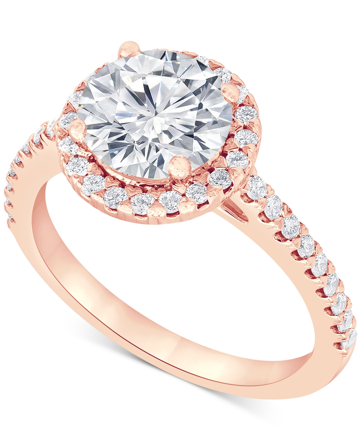 Badgley Mischka Certified Lab Grown Diamond Halo Engagement Ring (2-1/2 ct. t.w.) in 14k Gold
