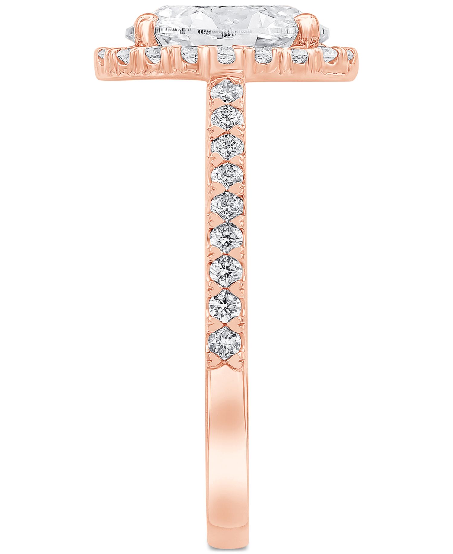 Certified Lab Grown Diamond Halo Engagement Ring (2-1/2 ct. t.w.) in 14k Gold