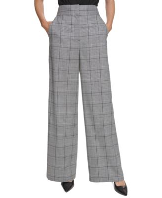 Calvin Klein - Women's Glenn Plaid Wide-Leg Pants