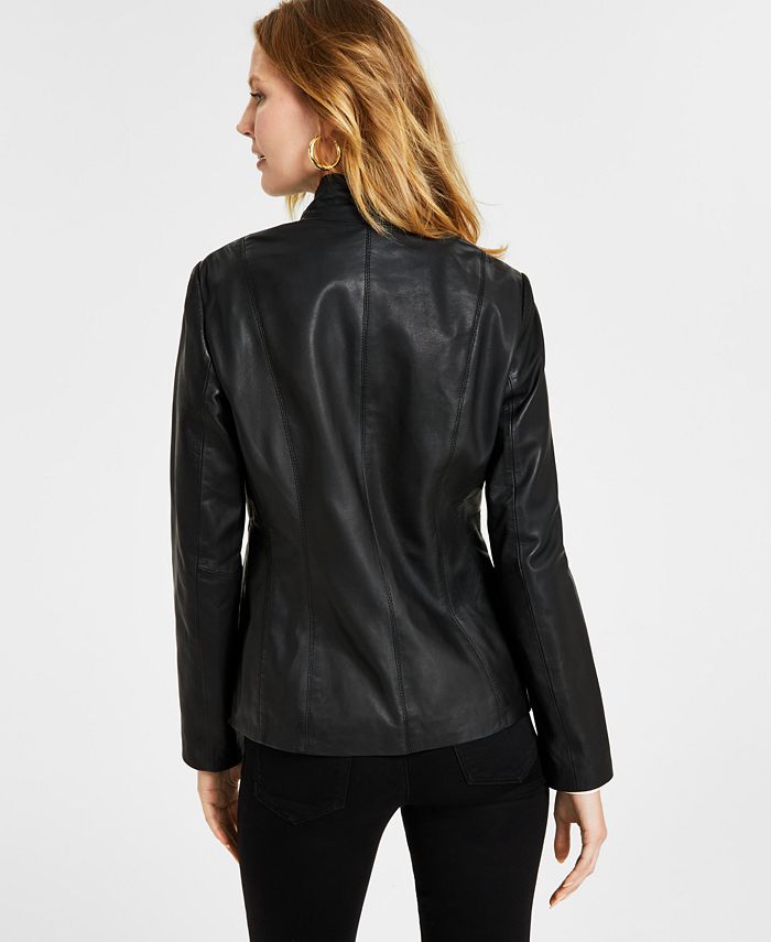 Cole Haan Womens Leather Coat - Macy's