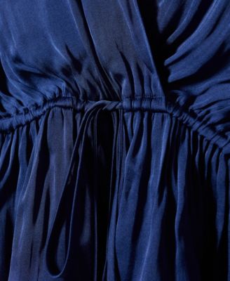 Women's Satin Wrap Blouse