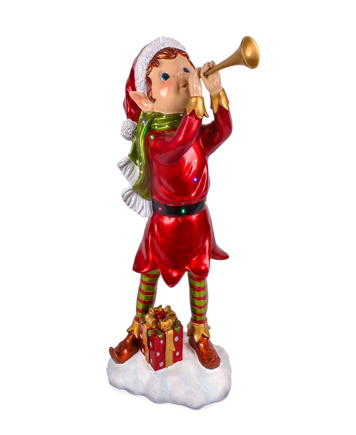 National Tree Company 37' Horn Blowing Pixie Elf With Lights In Multi