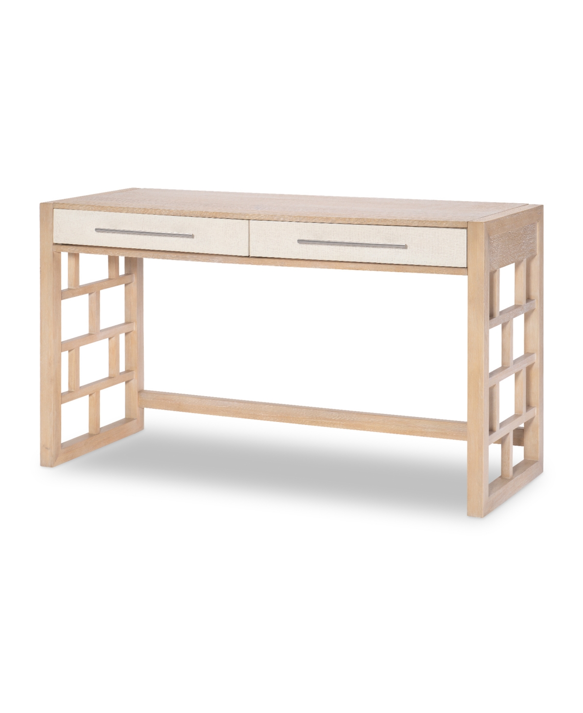 Furniture Biscayne 52" Wood Sofa Table In Malabar With Alabaster Fronts
