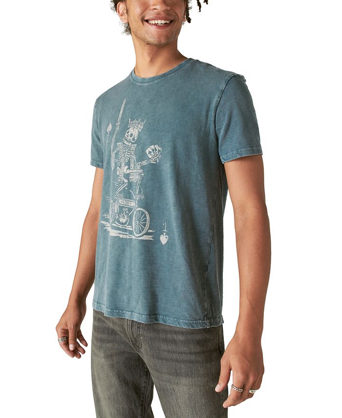 Lucky Brand Short Sleeve Skeleton Biker Graphic T-Shirt