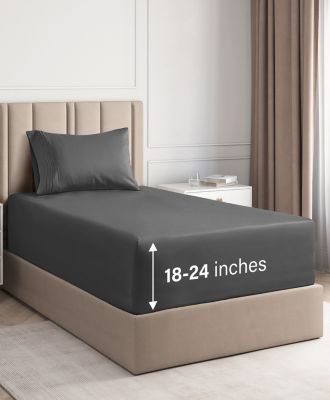 Extra Deep Pocket Microfiber 3 Piece Sheet Set, Twin Extra Long