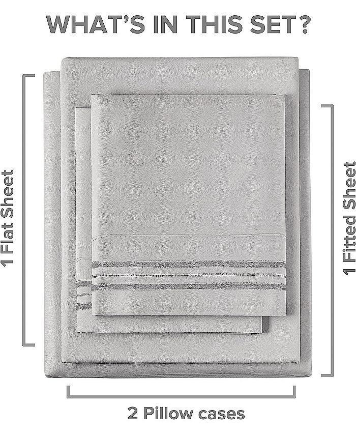 CGK Unlimited Cotton Sheet Set 18" 24" Inch Extra Deep Pocket King