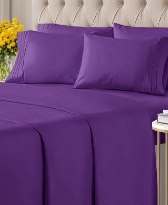 Solid Microfiber 6-Pc. Sheet Set, Queen