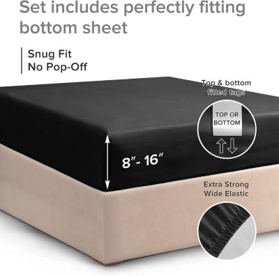 Deep Pocket Microfiber Fitted Sheet, California King