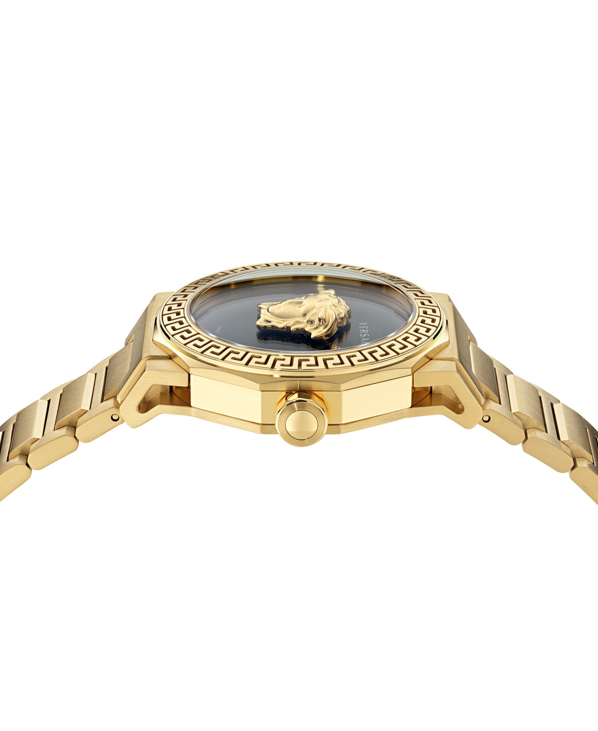 Shop Versace Women's Swiss Medusa Deco Gold Ion Plated Stainless Steel Bracelet Watch 38mm In Ip Yellow Gold