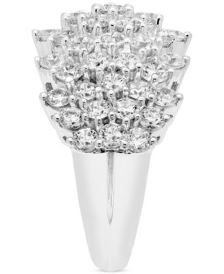Diamond Cluster Statement Ring (5 ct. t.w.) in 14k White Gold