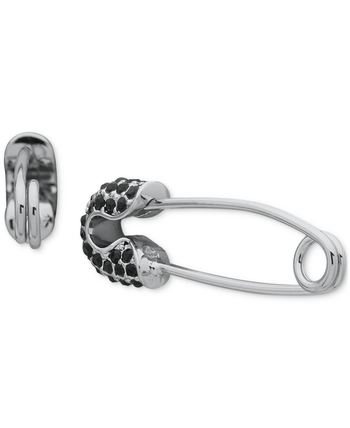 Karl Lagerfeld Paris Women s Gold Tone Crystal Safety Pin Earrings Smart Closet