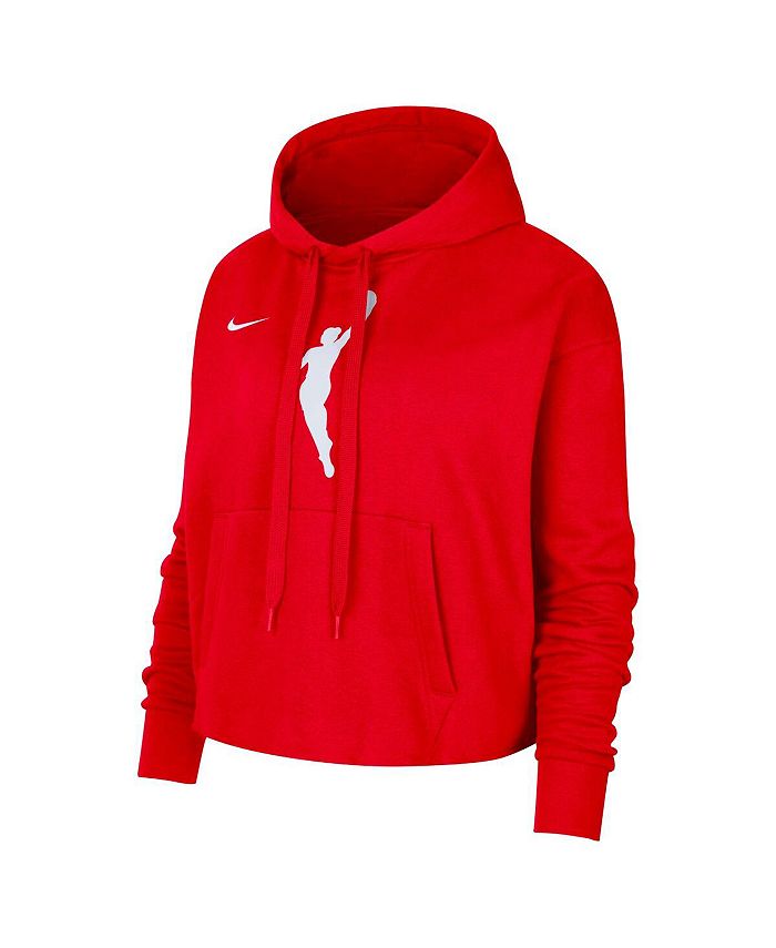 Nike Women's Red WNBA Logowoman Team 13 Cropped Pullover Hoodie Macy's