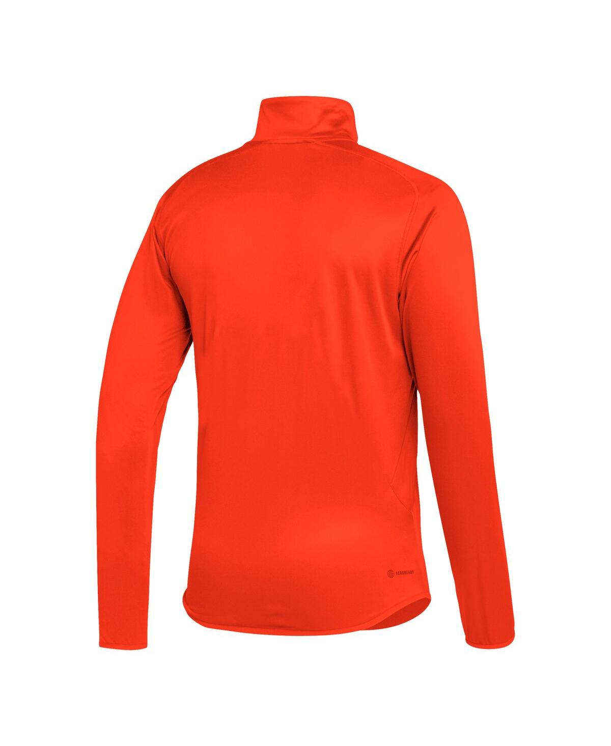 Shop Adidas Originals Men's Adidas Orange Miami Hurricanes 2023 Sideline Aeroready Half-zip Top