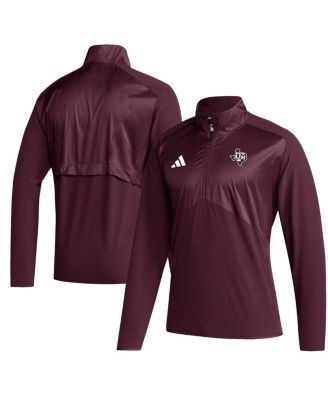 Men's Maroon Texas A&M Aggies Sideline AEROREADY Raglan Sleeve Quarter-Zip Jacket