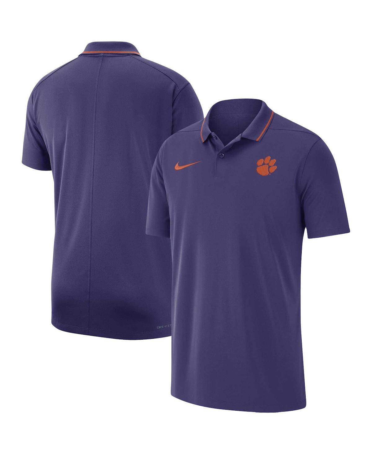 Men's Nike Purple Clemson Tigers 2023 Coaches Performance Polo Shirt - Purple