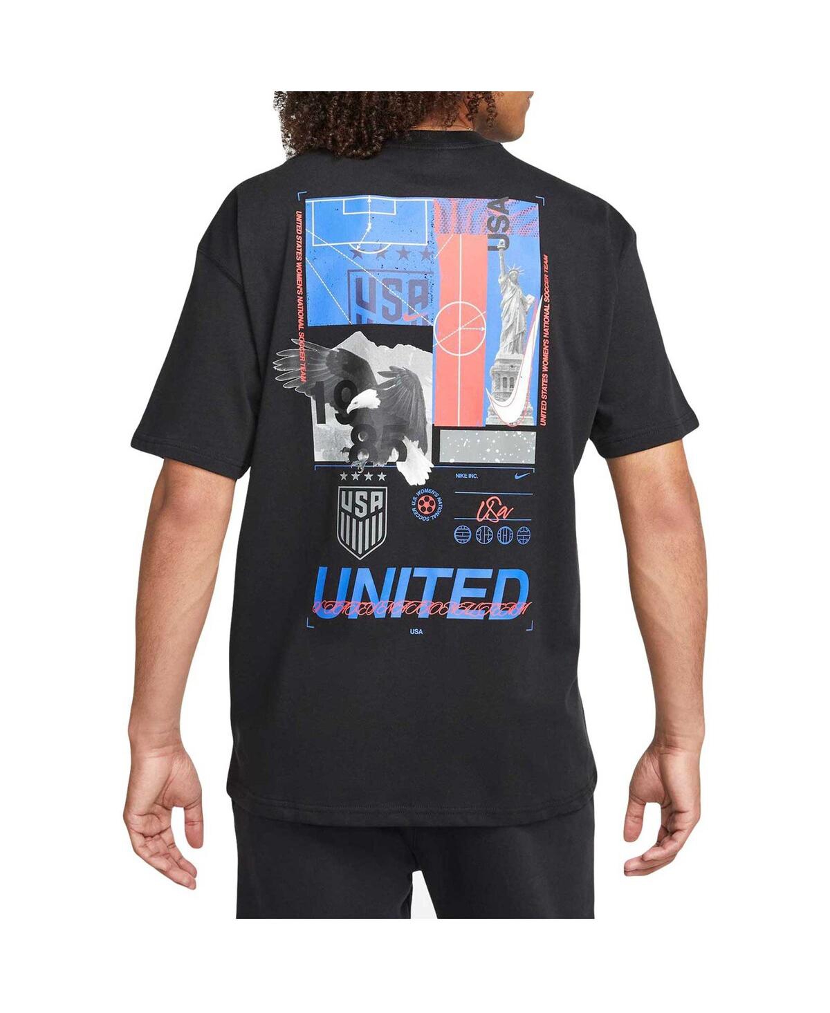 Shop Nike Men's  Black Uswnt Original Max90â T-shirt