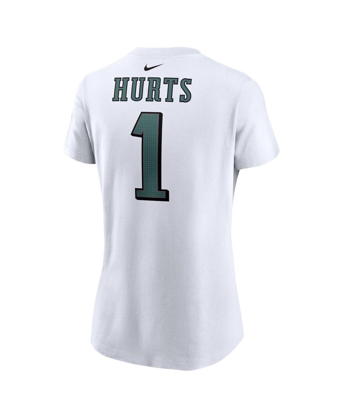 Shop Nike Women's  Jalen Hurts White Philadelphia Eagles Player Name And Number T-shirt
