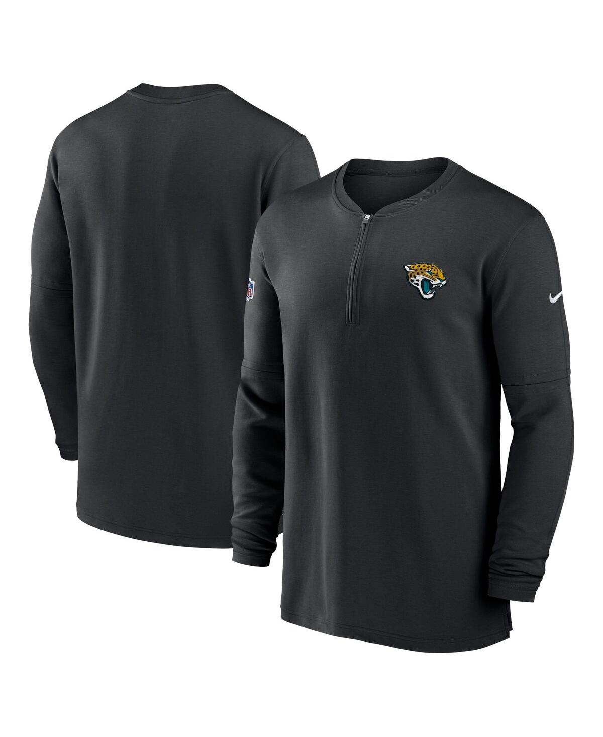 Men's NikeJacksonville Jaguars 2023 Sideline Performance Long Sleeve Quarter-Zip Top - Black