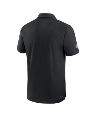 Men's Black Pittsburgh Steelers Sideline Coaches Performance Polo Shirt