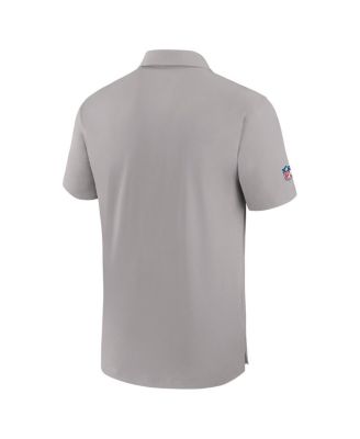 Men's Gray Cleveland Browns Sideline Coaches Performance Polo Shirt