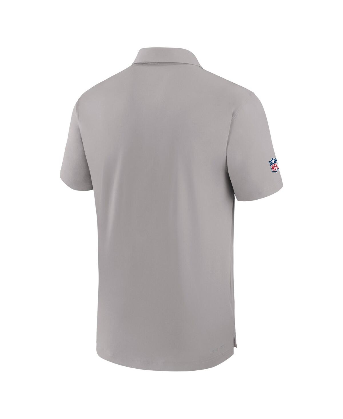 Shop Nike Men's  Gray Cleveland Browns Sideline Coaches Performance Polo Shirt