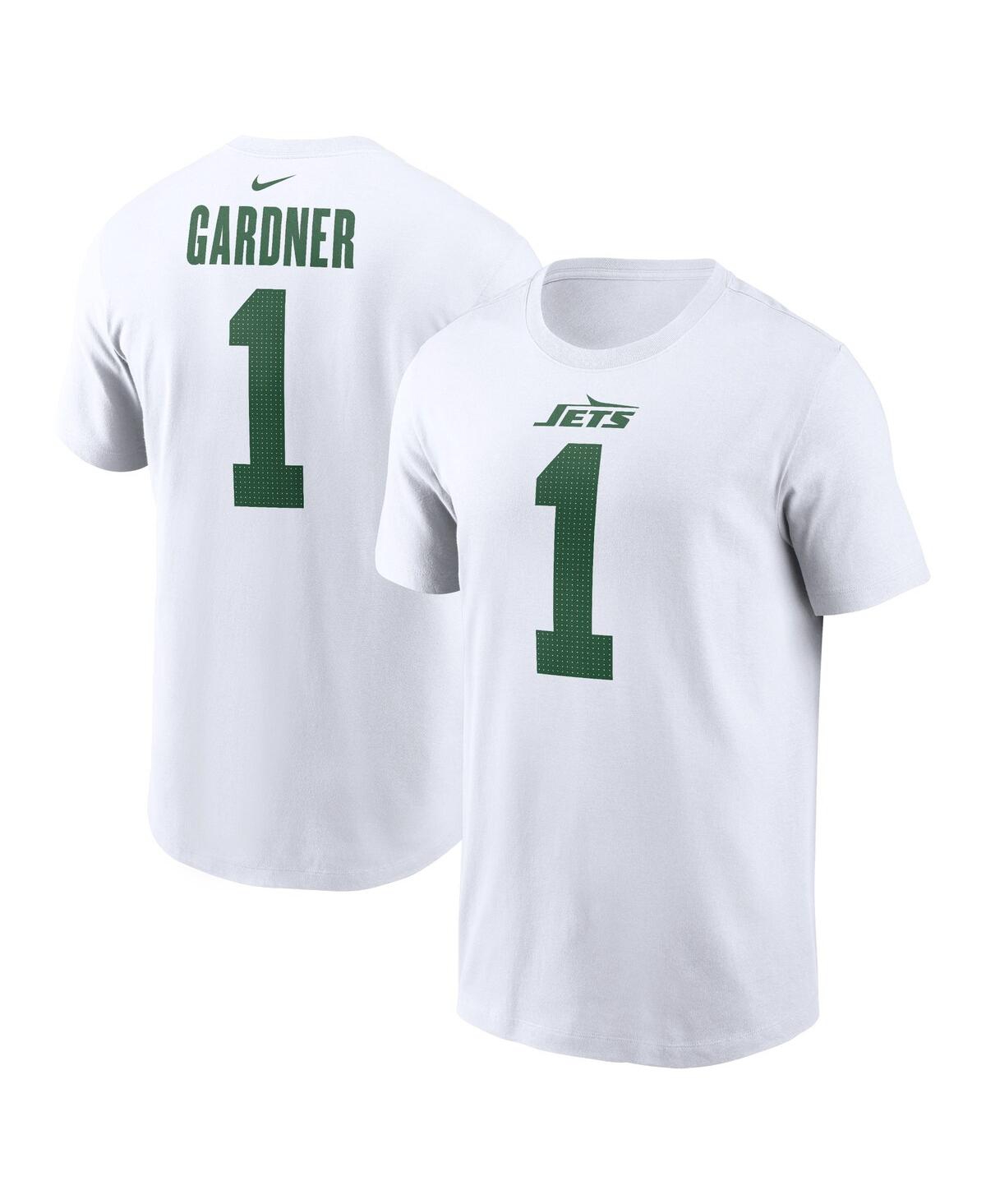 Nike Men's  Ahmad Sauce Gardner White New York Jets Legacy Player Name And Number T-shirt In White