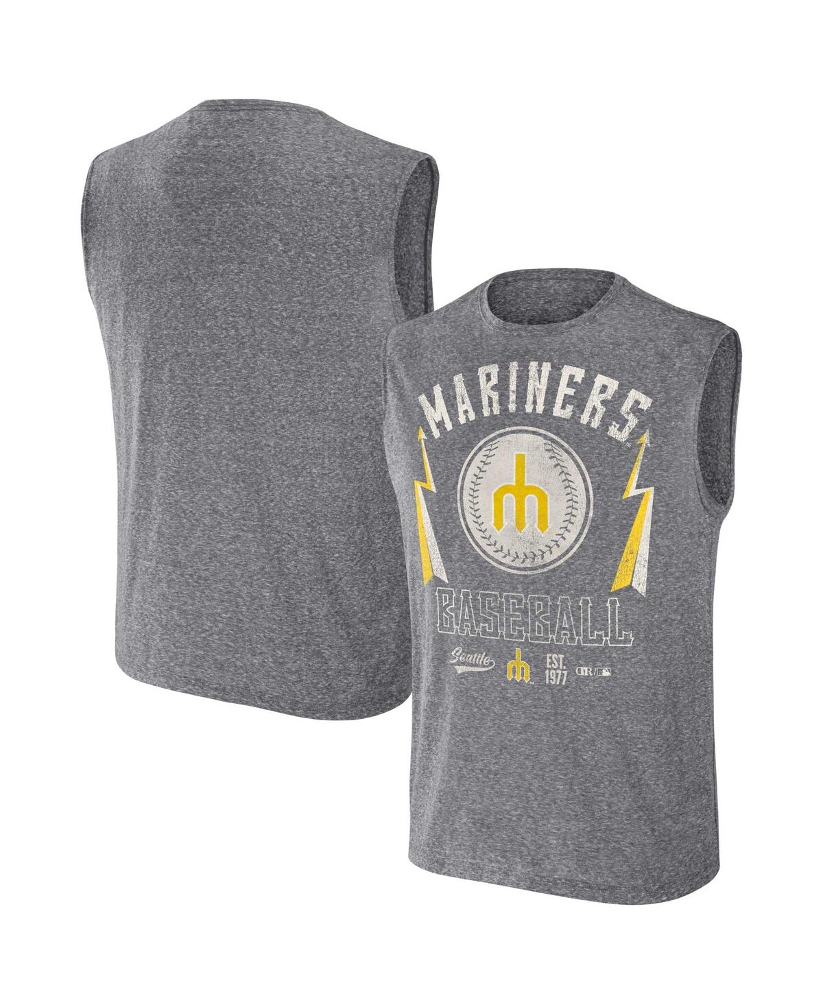 Fanatics Men's Darius Rucker Collection By  Charcoal Seattle Mariners Muscle Tank Top