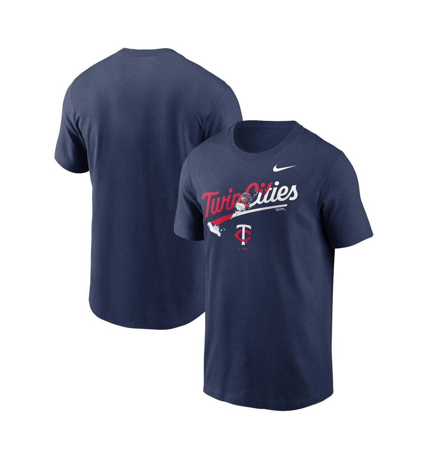 Мужская футболка Nike Navy Minnesota Twins Twin Cities Snow Hometown — фото 2