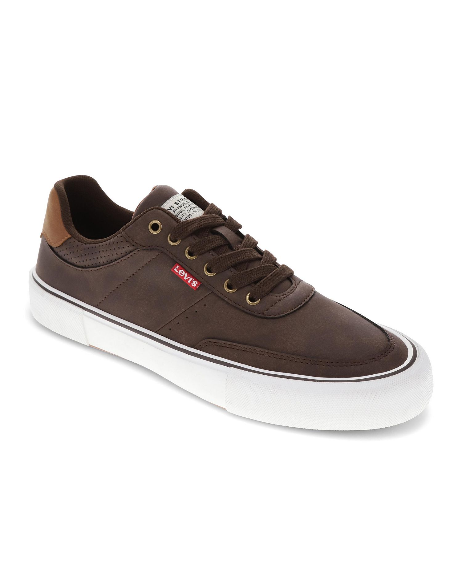 Levi's Men's Munro UL Faux Leather Lace-Up Sneakers (Brown)