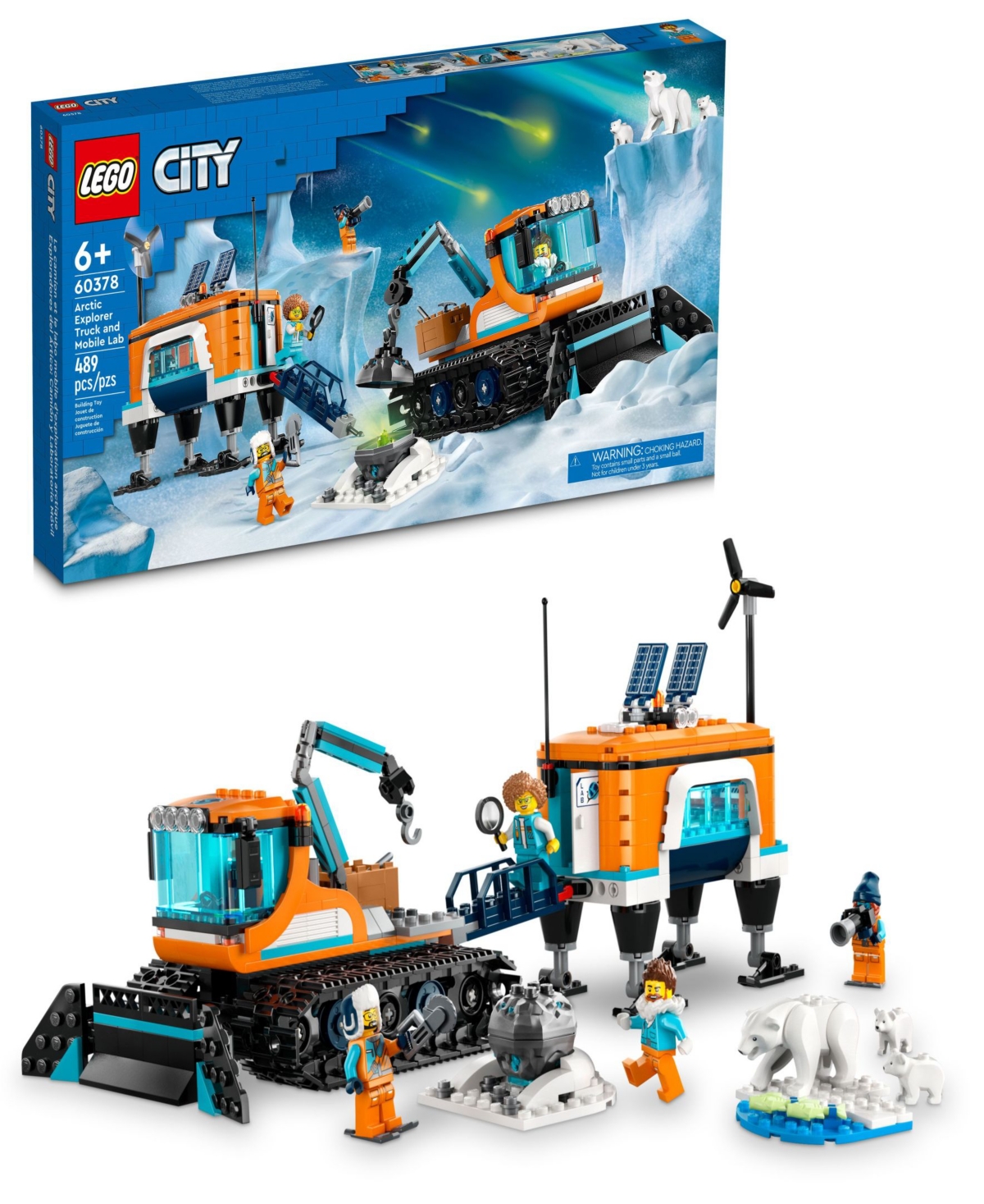 Lego Kids' City Arctic Explorer Truck And Mobile Lab Building Toy Set 60378 In Multicolor