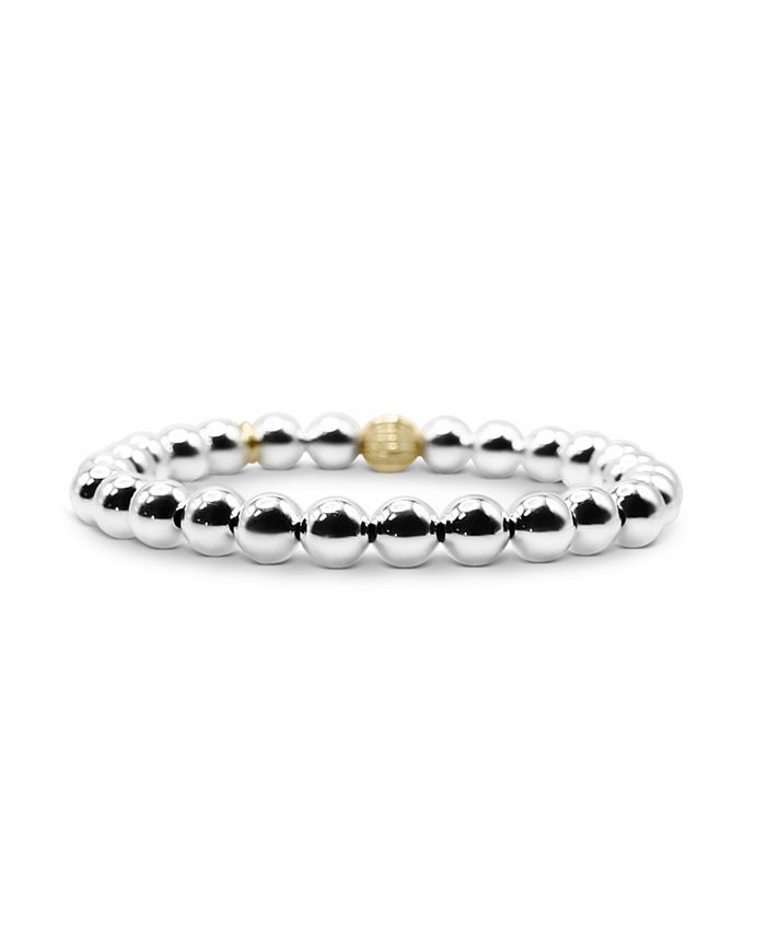 Silver ball outlet stretch bracelet