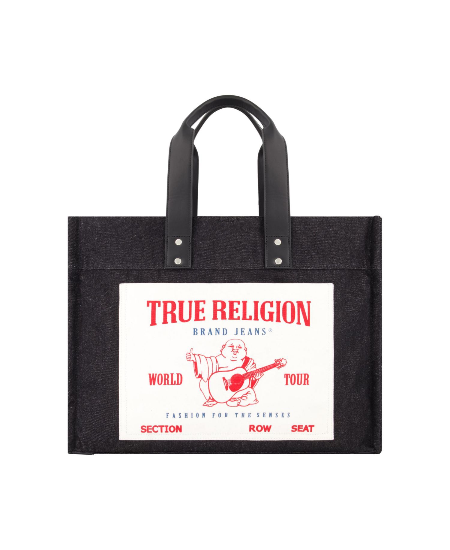 Washed Black Denim Extra Large Tote Bag