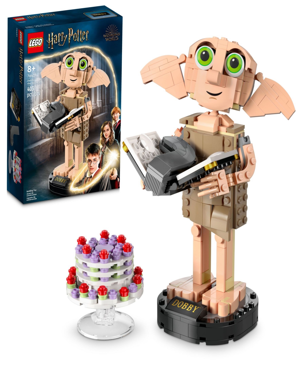 Lego Kids' Harry Potter Dobby The House-elf Build And Display Set 76421 In Multicolor