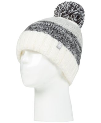 Heat Holders - Women's Sloane Feather-Knit Roll-Up Pom-Pom Hat